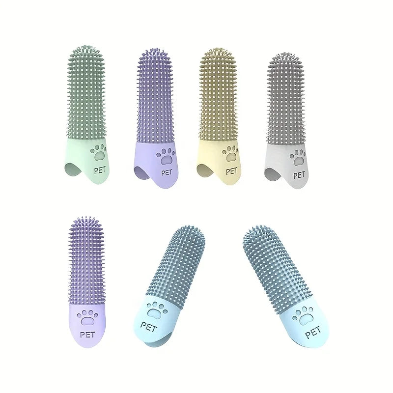 Hairy Pooch 360° Silicone Finger Toothbrush for Dogs & Cats – Soft, Durable Pet Dental Cleaning Tool, Fits All Breeds