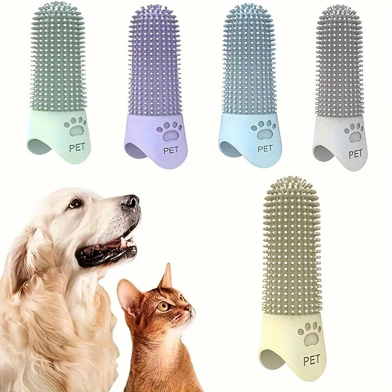 Hairy Pooch 360° Silicone Finger Toothbrush for Dogs & Cats – Soft, Durable Pet Dental Cleaning Tool, Fits All Breeds