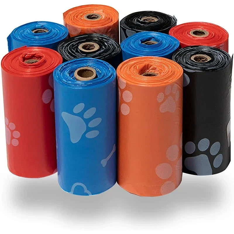 Hairy Pooch Dog Poop Bags – Extra-Thick, Leak-Proof & Lightly Scented, 75 Bags (5 Rolls)