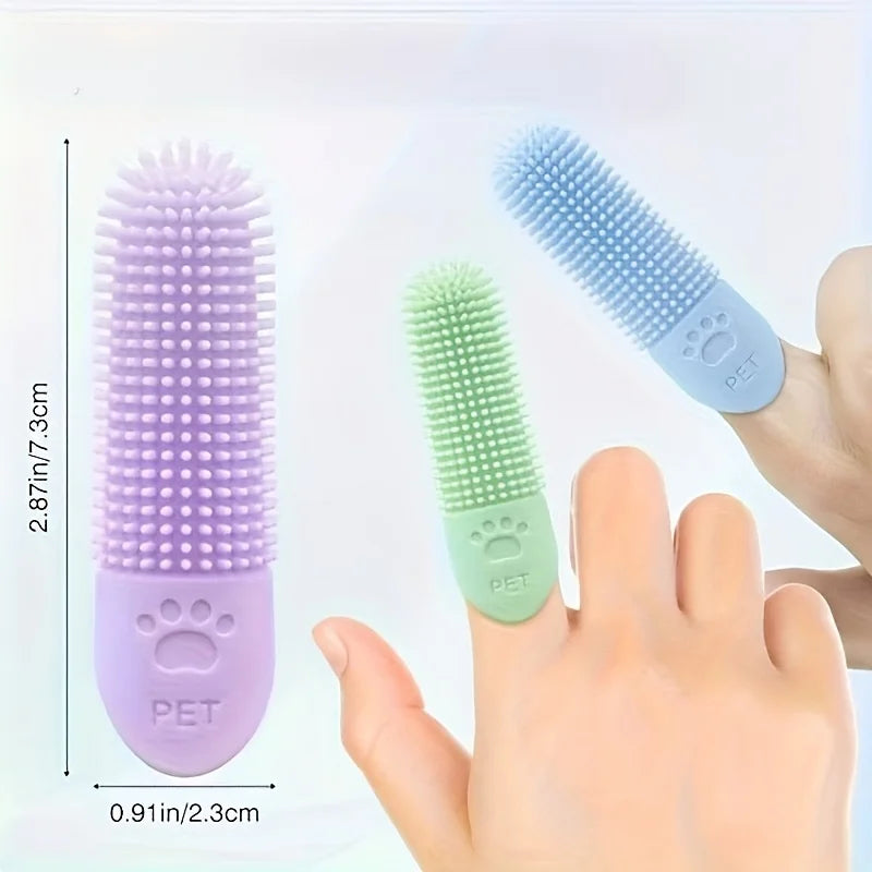Hairy Pooch 360° Silicone Finger Toothbrush for Dogs & Cats – Soft, Durable Pet Dental Cleaning Tool, Fits All Breeds